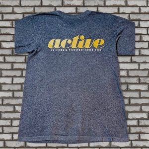 Mens ACTIVE Heather Gray Short Sleeve Tee Size S